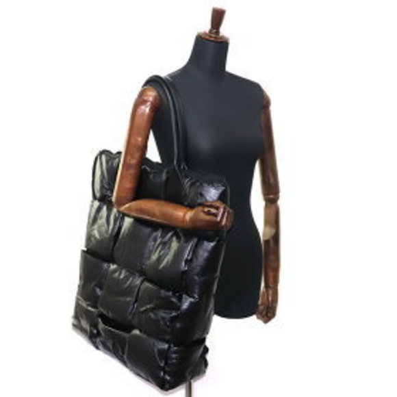 Bottega Veneta Intrecciato Squash Tote Black Handbag Maxi Cassette - Picture 13 of 13